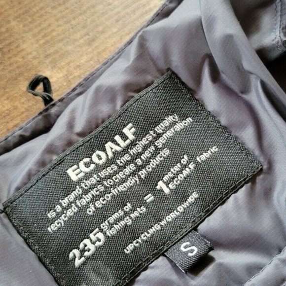 Ecoalf Womans Puffer Down Filled Quilted Gray Eco-Friendly Jacket Size Small - Picture 6 of 6